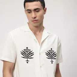 ether Pure Cotton Hand Block Printed Relaxed Fit Casual Shirt image 2
