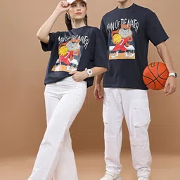 HIGHLANDER Typography Printed Drop Shoulder Oversized T-shirt image 3