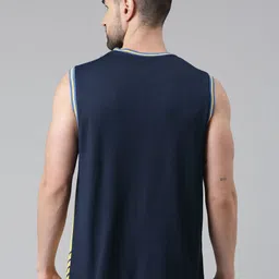 NBA Men Blue & Yellow Golden State Warriors Basketball T-shirt image 2