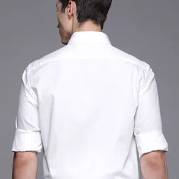 Louis Philippe Men White Classic Fit Pure Cotton Formal Shirt image 2