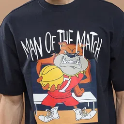 HIGHLANDER Typography Printed Drop Shoulder Oversized T-shirt image 4