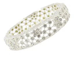 NMII Set Of 2 Zircon Gemstone Studded Metal Kada Bangles image 5