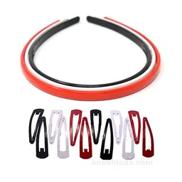 CHANDERKASH Combo Of 3 Hair Bands & 6 Pair Of Tic Tac Hair Clips-picture-17