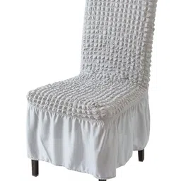 HOKIPO Grey Bubble Frill  Stretchable Chair Cover-image-54