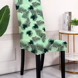 Bajo's Green & Black 6 Pieces Printed Chair Covers-picture-36