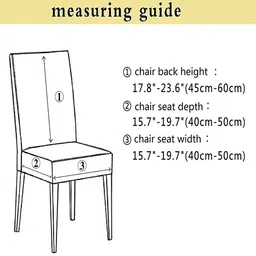 Aura Set Of 4 Yellow & Grey Printed Chair Covers image 2