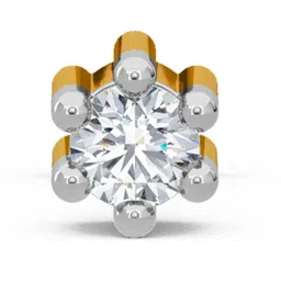 kisna Real Gold & Diamond Nose Pin for Women image 1