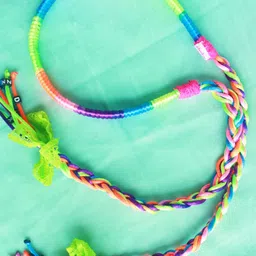 Choko Girls Green & Pink Spiral Tie-Down Hairband-picture-10