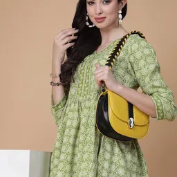 God Bless Floral Printed Peplum Top image 2