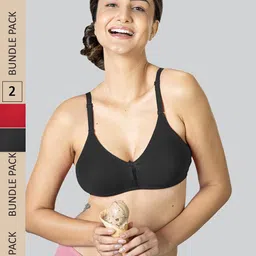 LYRA Pack Of 2 Cotton Rich Mesh Ladder Wire Free Moulded and Seamless Bra-image-27