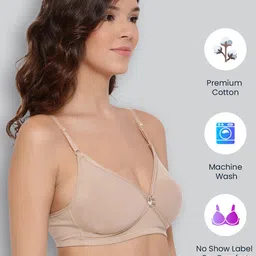 LYRA Pack Of 2 Combed Cotton Seamless Cross Over Moulded Bra image 3