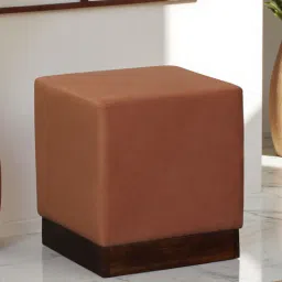casacraft from pepperfry Claude Fabric Pouffe In Mocha Mousse Colour-picture-26