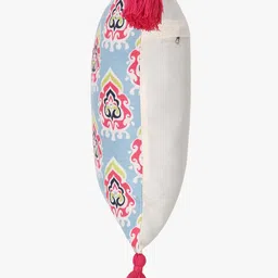 Mezposh Grey & Pink Ethnic Motifs Printed Square Cushion Covers image 4