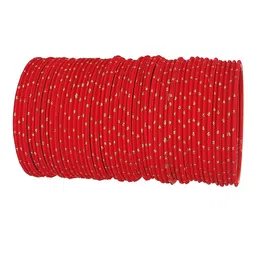 NMII Set of 48 Glitter Detailed Glossy Finished Alloy Bangles image 1