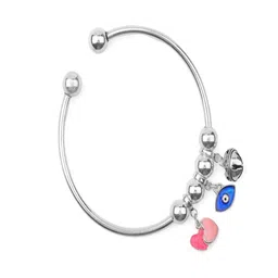 Paavni Girls Sterling Silver Handcrafted Wraparound Bracelet-picture-42