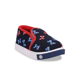 NEOBABY Kids Navy Blue & Red Printed Slip-On Sneakers-picture-13