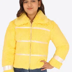 CUTECUMBER Girls Faux Fur Wind Cheater Tailored Jacket-picture-13