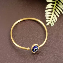 UNIVERSITY TRENDZ Gold-Plated Evil Eye Nazariya Kada Cuff Bracelet-image-56