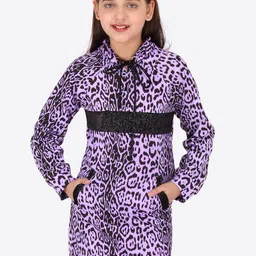 CUTECUMBER Purple & soap Animal Shirt Dress-picture-34