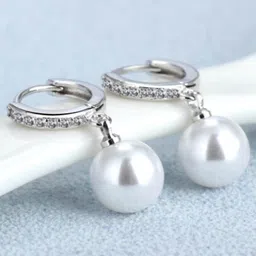 MYKI Silver-Plated Contemporary Hoop Earrings image 3