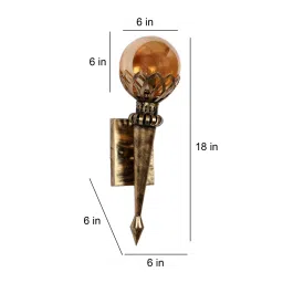 eliante by jainsons lights Daffodil Metal Wallchieres (Antique Gold) image 5