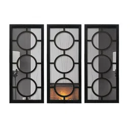 Art Street Set Of 3 Black Decorative Wall Mirrors image 3