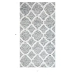 jaipur rugs Grey Geometrical Wool 5 ft X 8 ft Flat Weaves image 2