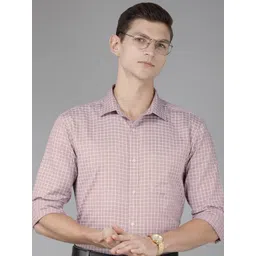 Park Avenue Micro Checked Slim Fit Pure Cotton Formal Shirt image 1