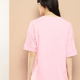 Difference of Opinion Drop-Shoulder Sleeves Oversized Pure Cotton Applique T-shirt image 4