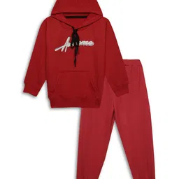 mack jonney VIMAL JONNEY Kids Pack Of 2 Printed Cotton Fleece Sweatshirt With Joggers image 2