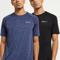 max Men Pack of 2 Black & Blue T-shirt-picture-32