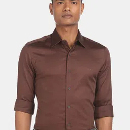 Arrow New York Men Brown Slim Fit Formal Shirt-picture-40