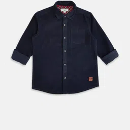 Pantaloons Junior Boys Navy Blue Corduory Casual Shirt-picture-35