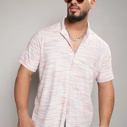 Instafab Plus Size Self Design Classic Regular Fit Cotton Casual Shirt-picture-18