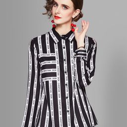 JC Collection Women Black Striped Casual Shirt-picture-7
