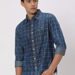 Mufti Checked Slim Fit Pure Cotton Casual Shirt-picture-27