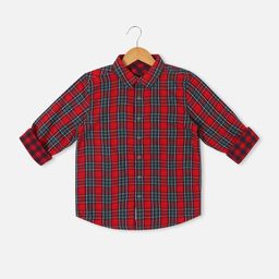Allen Solly Junior Boys Opaque Checked Casual Shirt-picture-38