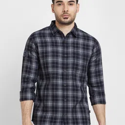 SPYKAR Classic Tartan Checked Casual Cotton Shirt-picture-21
