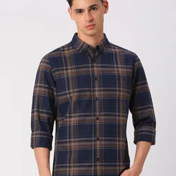 Being Human Men Slim Fit Tartan Checks Opaque Checked Casual Shirt-image-28