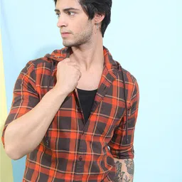 HIGHLANDER Slim Fit Windowpane Checked Casual Shirt image 1