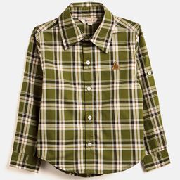 Stylo Bug Boys Slim Fit Tartan Checks Roll-Up Sleeves Cotton Casual Shirt-picture-14