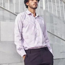 Mufti Slim Fit Windowpane Checks Opaque Checked Casual Shirt-picture-13