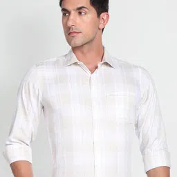 Arrow Men Plaid Checked Auto Press Formal Shirt-picture-16