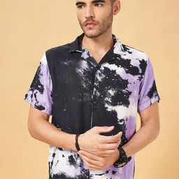 People Slim Fit Abstract Printed Casual Shirt-image-55