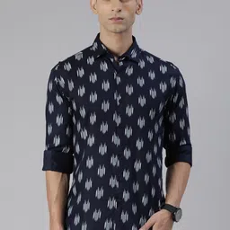Joven Slim Fit Abstract Printed Casual Shirt-image-7