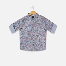 Allen Solly Junior Boys Slim Fit Opaque Floral Printed Pure Cotton Casual Shirt-picture-18