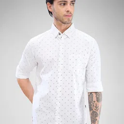 SPYKAR Men Slim Fit Opaque Printed Casual Shirt-picture-38