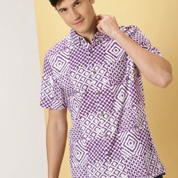 Thomas Scott Smart Opaque Printed Cotton Casual Shirt-picture-38