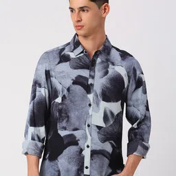 Being Human Abstract Printed Cotton Slim Fit Casual Shirt image 1