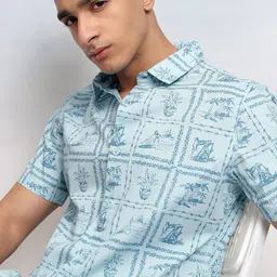 HIGHLANDER Men Opaque Printed Casual Shirt image 1